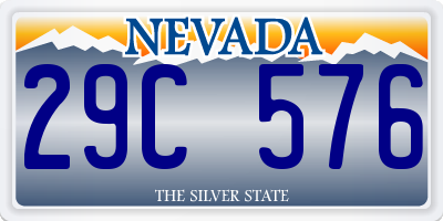 NV license plate 29C576