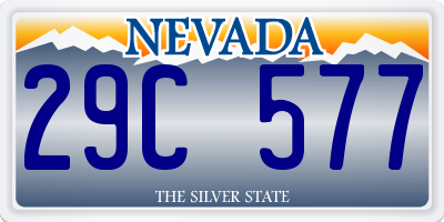 NV license plate 29C577