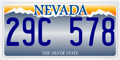 NV license plate 29C578