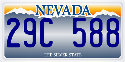 NV license plate 29C588