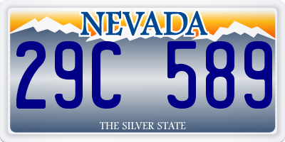 NV license plate 29C589