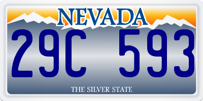 NV license plate 29C593