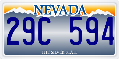 NV license plate 29C594