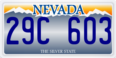 NV license plate 29C603