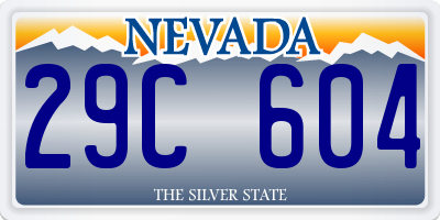 NV license plate 29C604