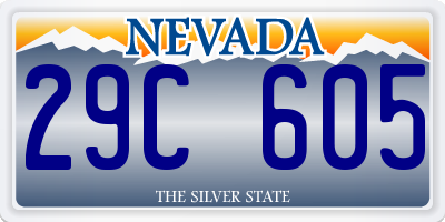 NV license plate 29C605