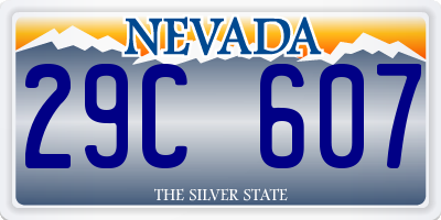 NV license plate 29C607