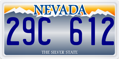 NV license plate 29C612