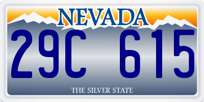 NV license plate 29C615