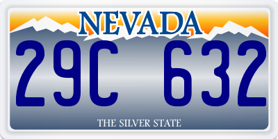 NV license plate 29C632