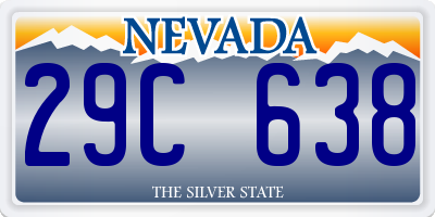 NV license plate 29C638