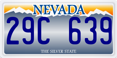 NV license plate 29C639