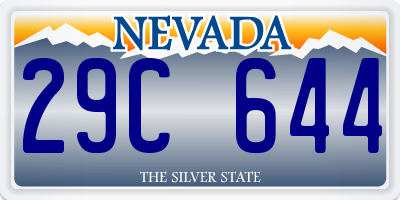 NV license plate 29C644