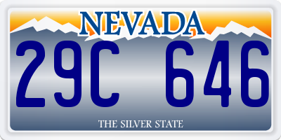 NV license plate 29C646
