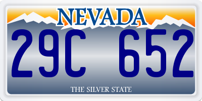 NV license plate 29C652