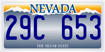 NV license plate 29C653
