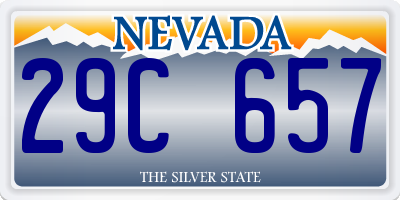 NV license plate 29C657