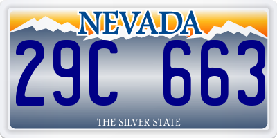 NV license plate 29C663