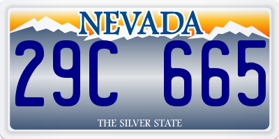 NV license plate 29C665