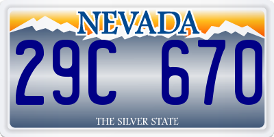 NV license plate 29C670