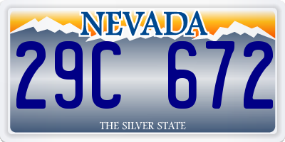 NV license plate 29C672
