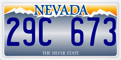 NV license plate 29C673