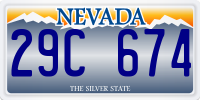 NV license plate 29C674