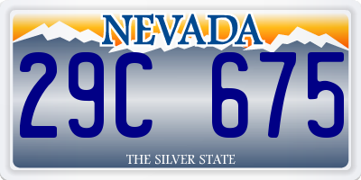 NV license plate 29C675