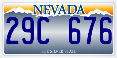 NV license plate 29C676