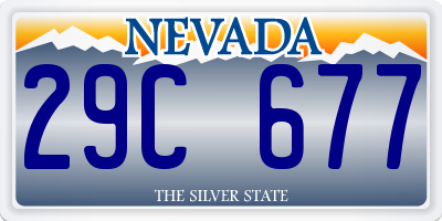 NV license plate 29C677