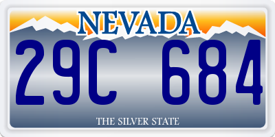NV license plate 29C684