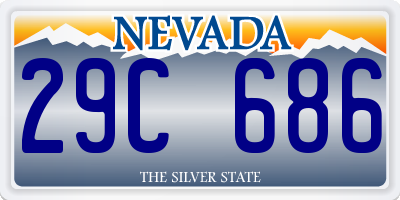 NV license plate 29C686