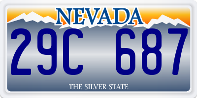 NV license plate 29C687