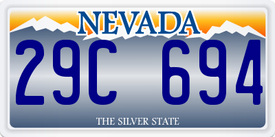 NV license plate 29C694