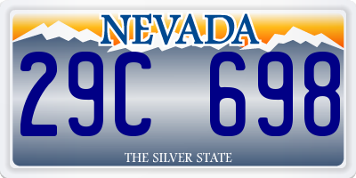 NV license plate 29C698