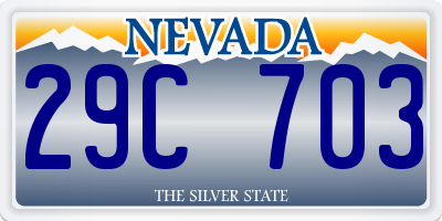 NV license plate 29C703