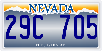 NV license plate 29C705