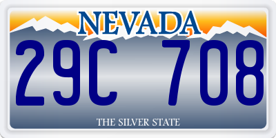 NV license plate 29C708