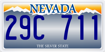 NV license plate 29C711