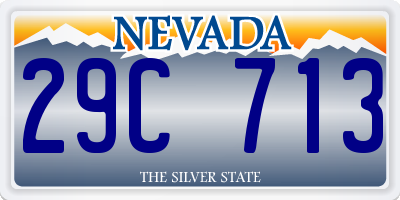 NV license plate 29C713