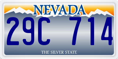 NV license plate 29C714