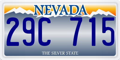 NV license plate 29C715