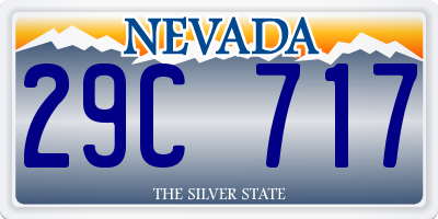 NV license plate 29C717