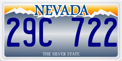 NV license plate 29C722