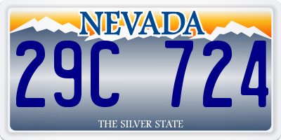 NV license plate 29C724