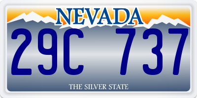 NV license plate 29C737