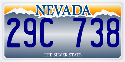 NV license plate 29C738