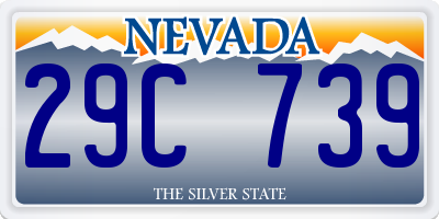 NV license plate 29C739