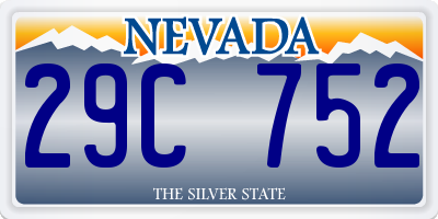 NV license plate 29C752