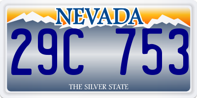 NV license plate 29C753
